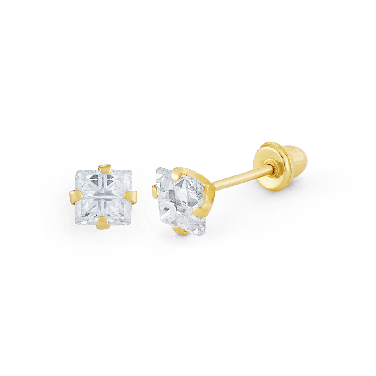 Small Cluster CZ Stud