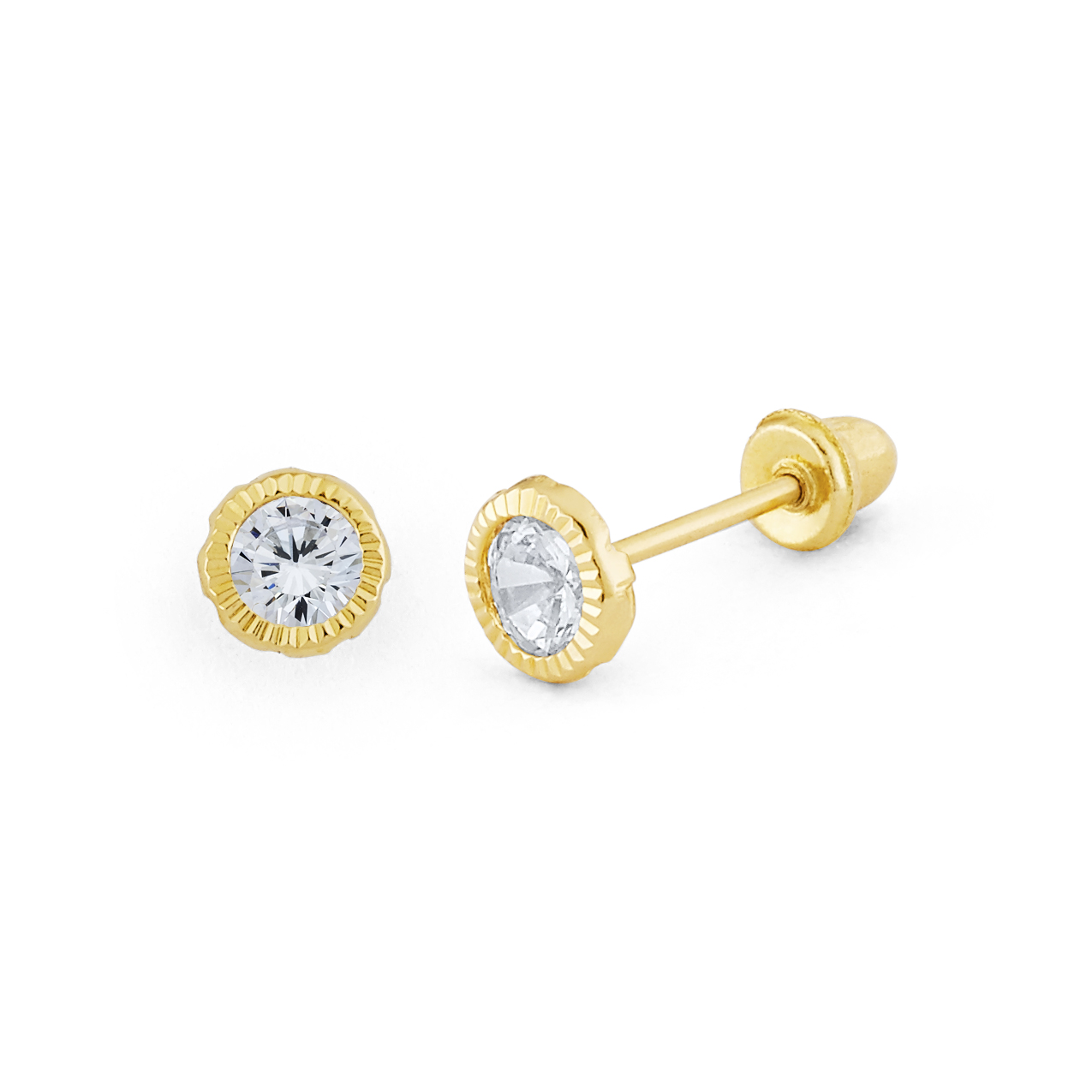 Small Floral CZ Stud