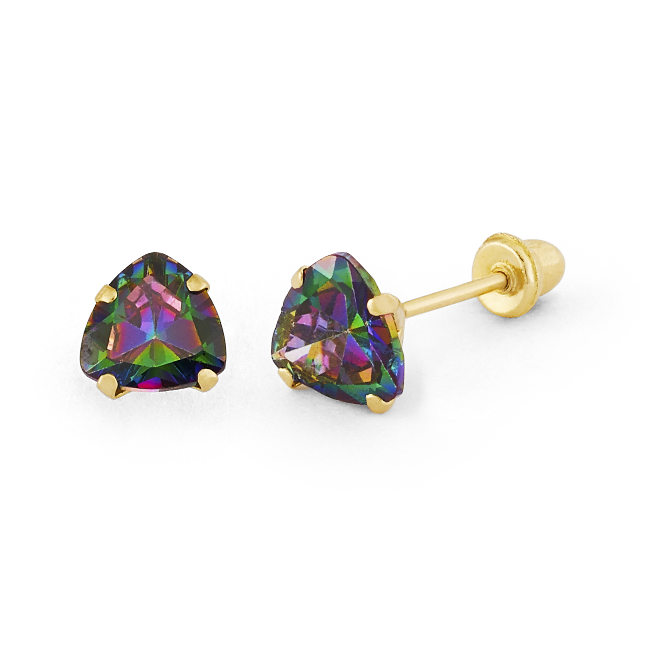Starburst CZ Screwback Stud