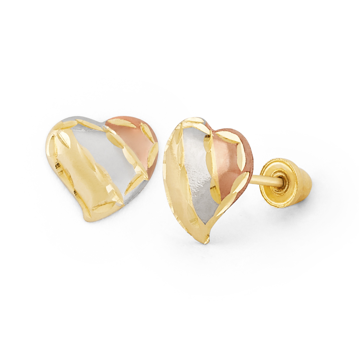 TriColor Triple CZ Stud