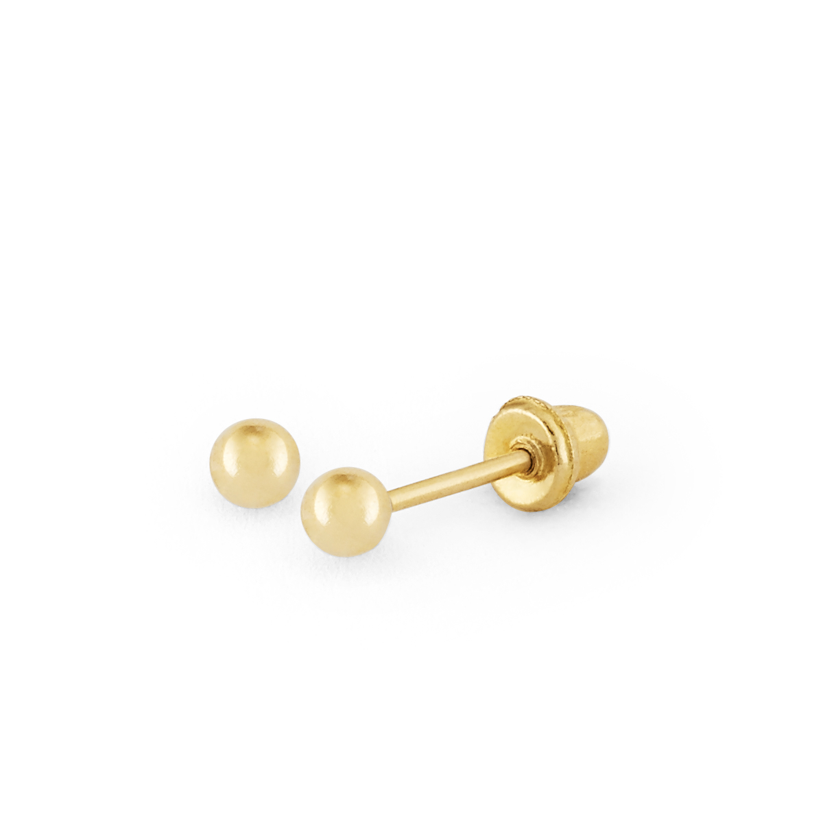 Tiny Gold Ball Screwback Stud