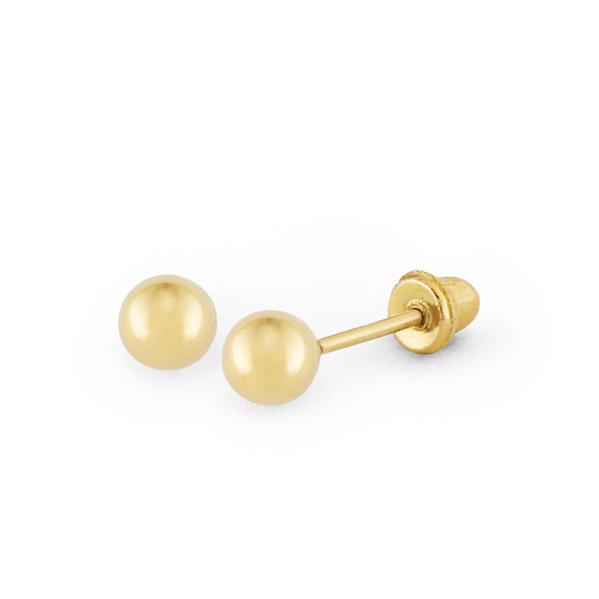 Small Gold Ball Screwback Stud