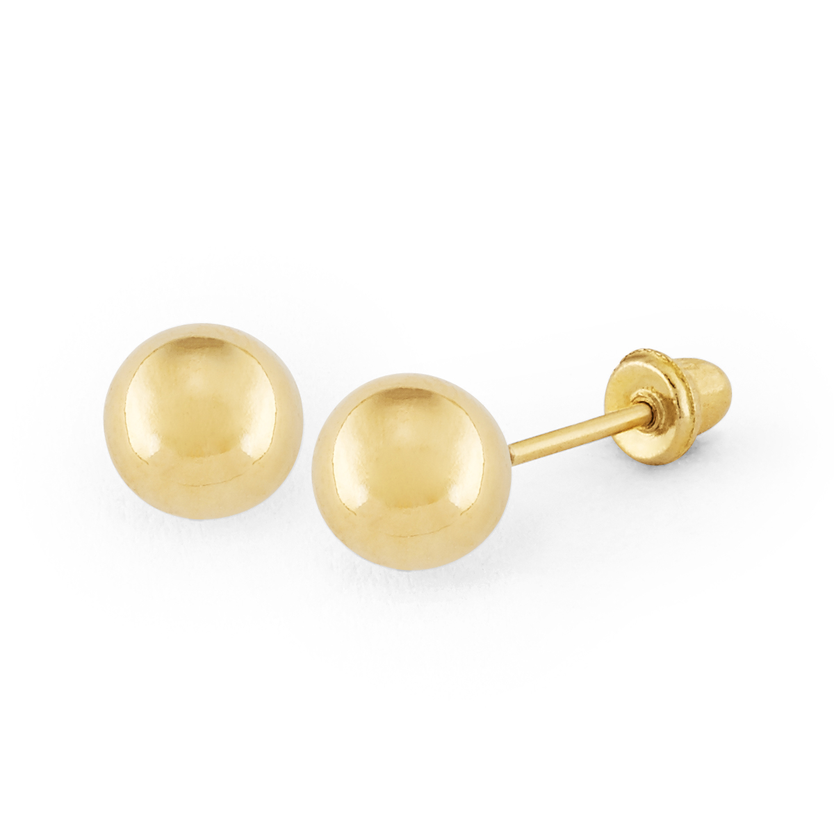 Large Gold Ball Screwback Stud