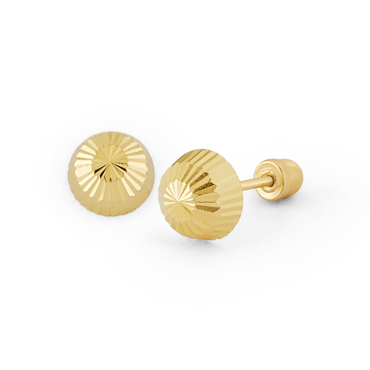 Ultra Mega Round CZ Screwback Stud