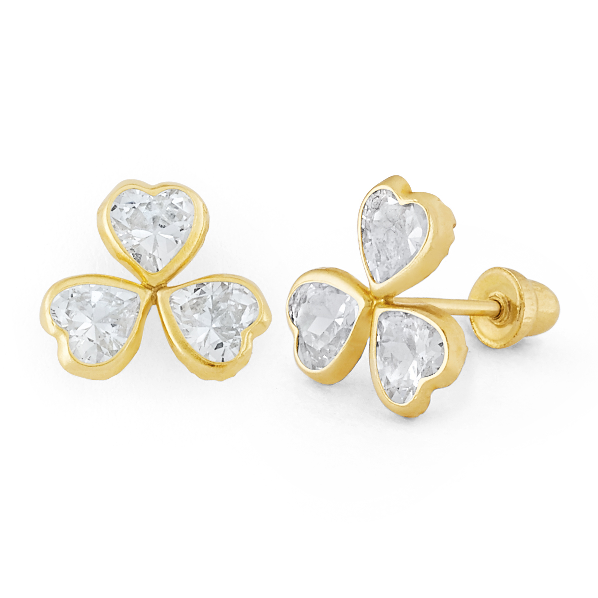 Large Filigree CZ Stud